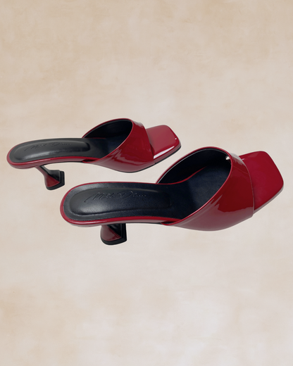Nehemiah | Glossy Maroon Heels