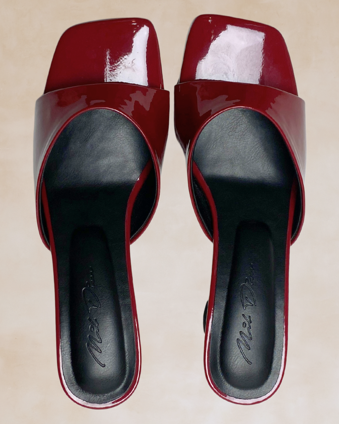 Nehemiah | Glossy Maroon Heels