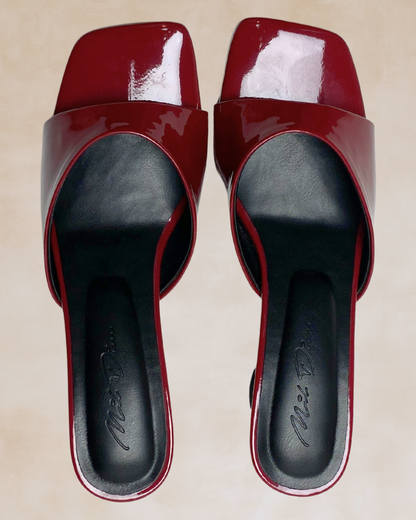 Nehemiah | Glossy Maroon Heels