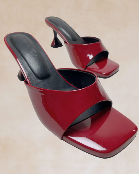 Nehemiah | Glossy Maroon Heels
