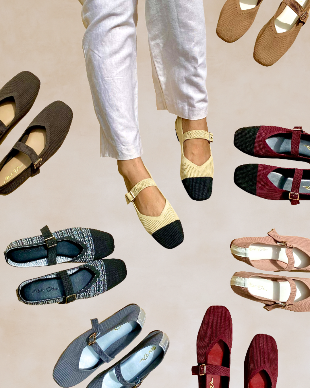 Cleopatra | Choco Knit Ballet Flats
