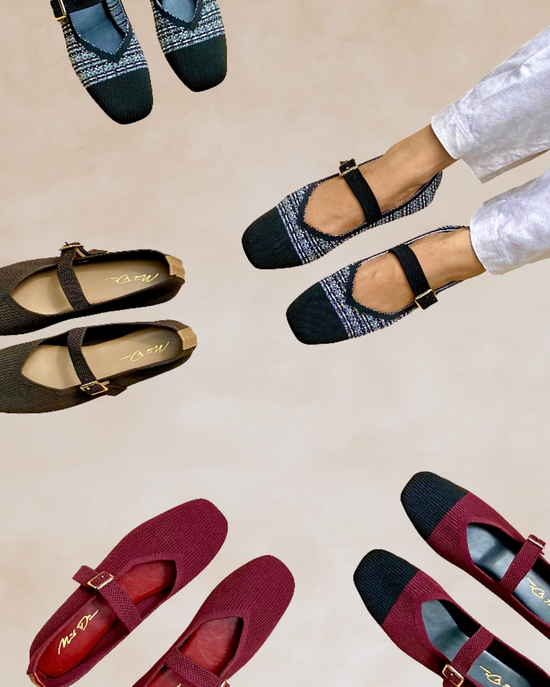 Cleopatra | Choco Knit Ballet Flats