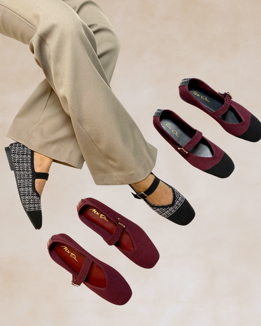 Cleopatra | Choco Knit Ballet Flats