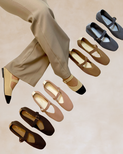 Cleopatra | Choco Knit Ballet Flats