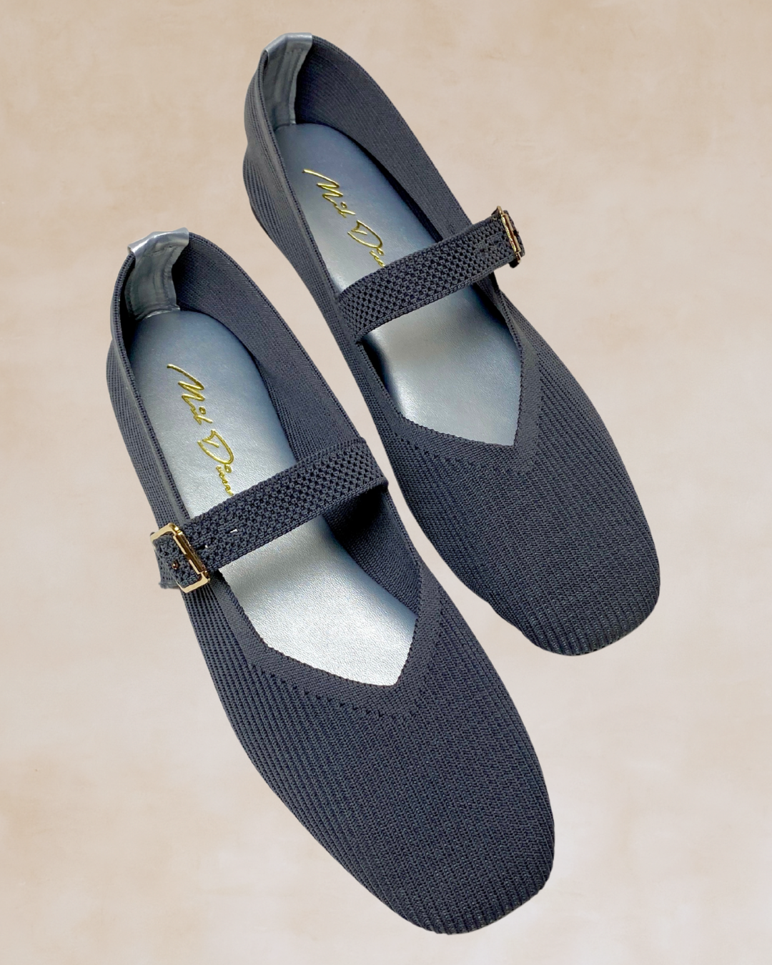 Cleopatra | Gray Knit Ballet Flats