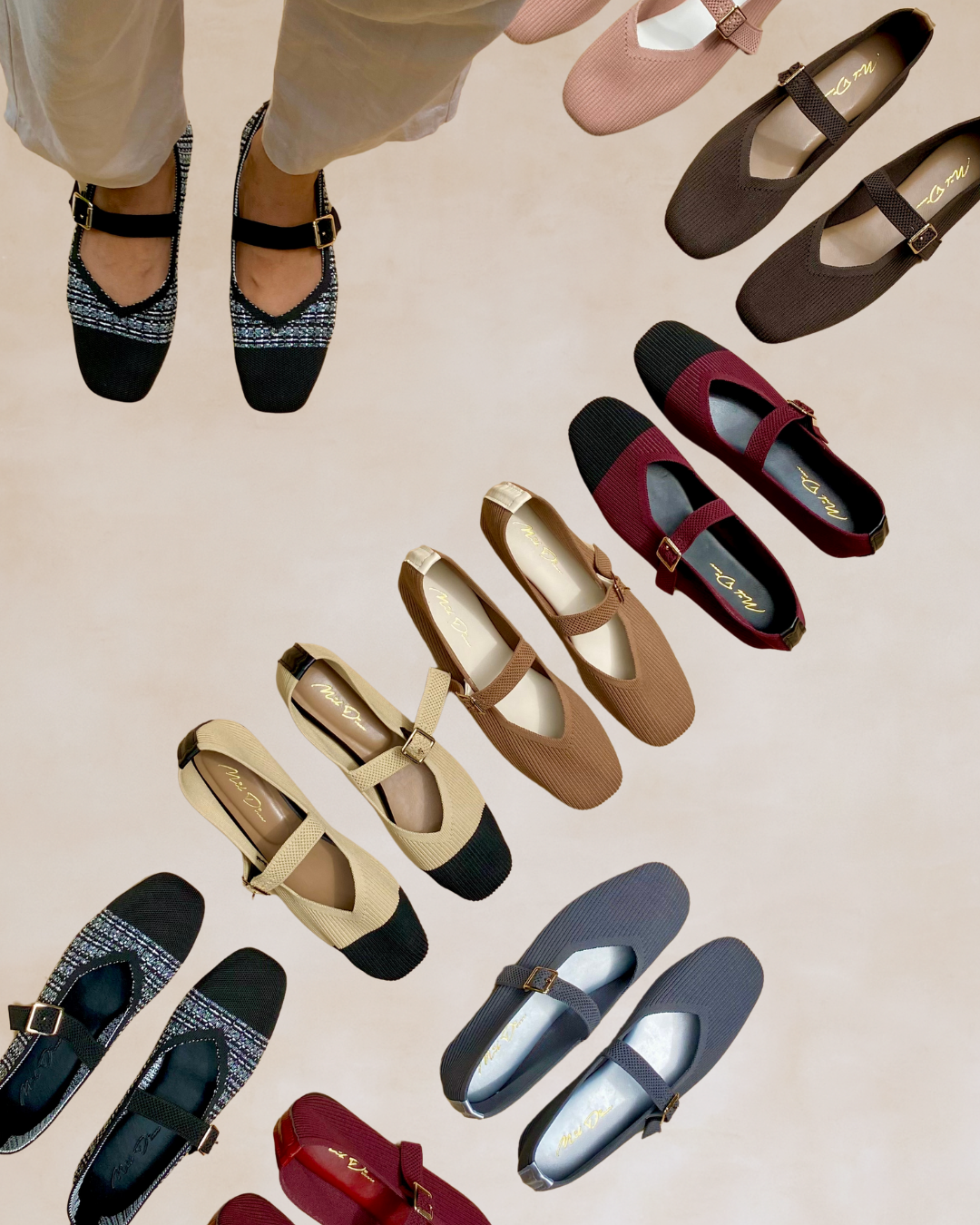 Cleopatra | Choco Knit Ballet Flats