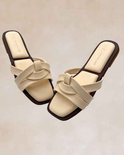 Lualhati | Cream Knotted Strap Sandals
