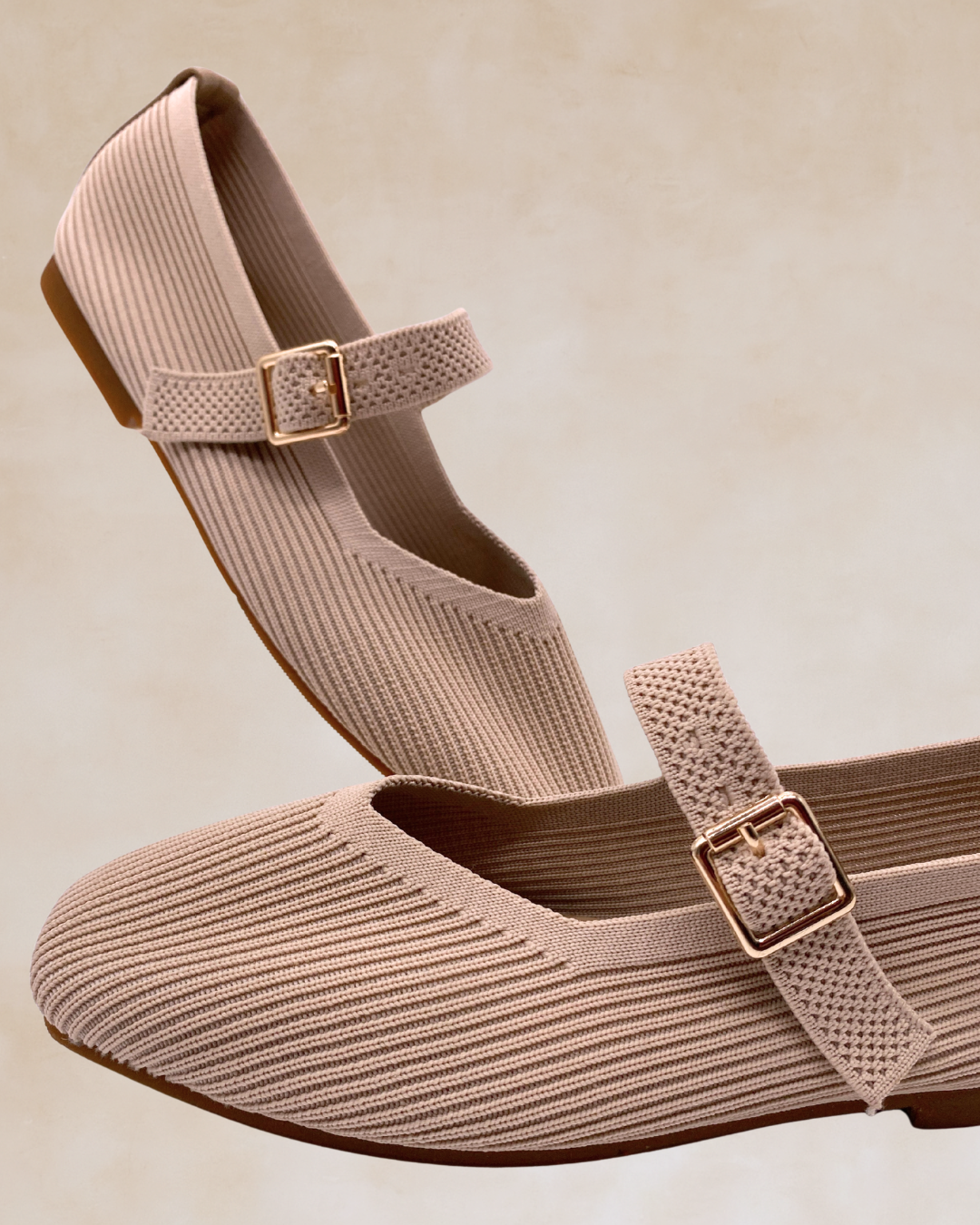 Cleopatra | Milk Knit Ballet Flats