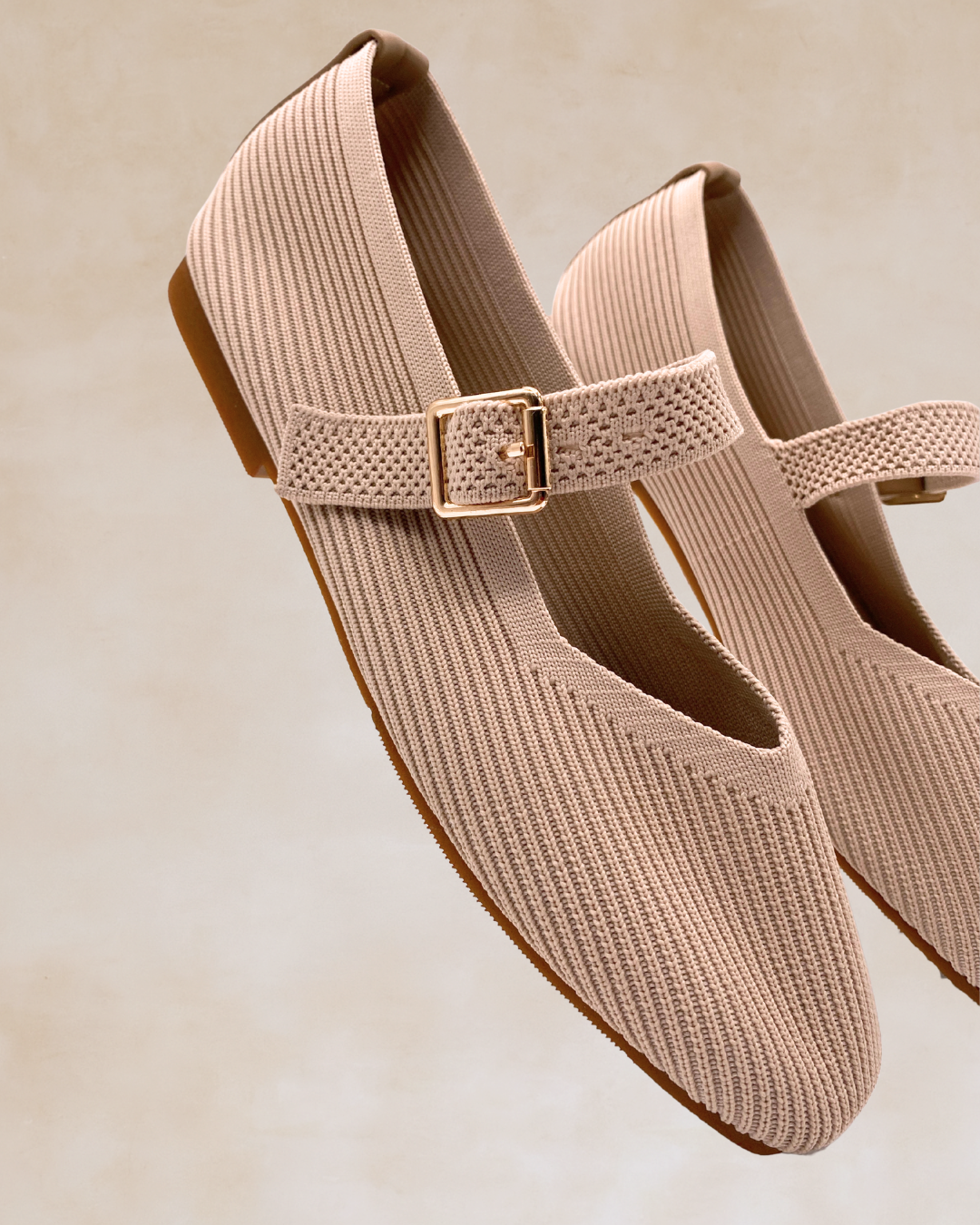 Cleopatra | Milk Knit Ballet Flats