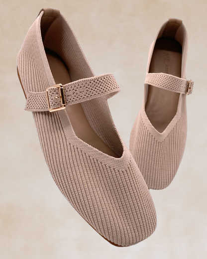 Cleopatra | Milk Knit Ballet Flats