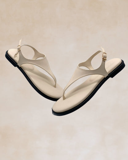 Giliw | Cream Slingback Sandals