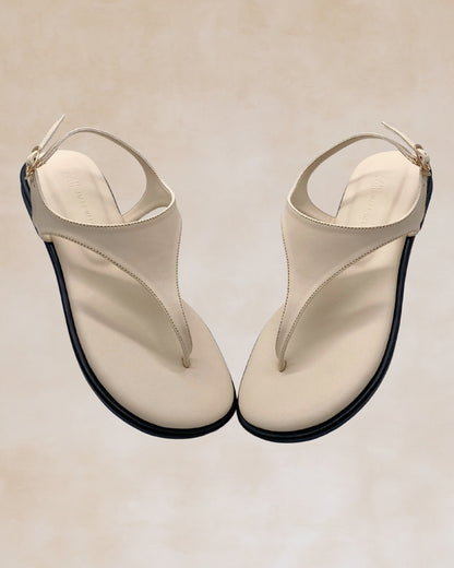 Giliw | Cream Slingback Sandals