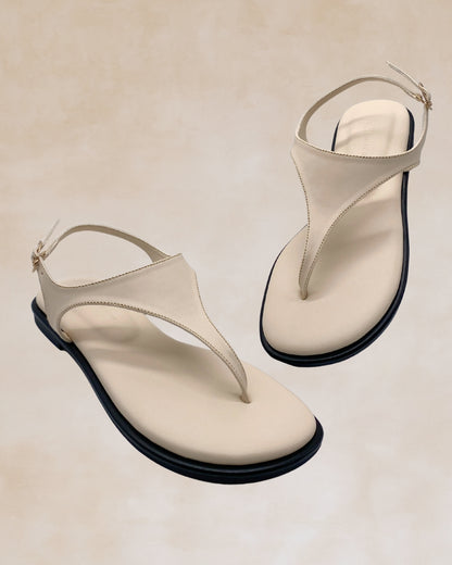 Giliw | Cream Slingback Sandals