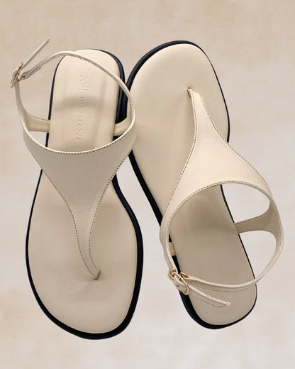 Giliw | Cream Slingback Sandals