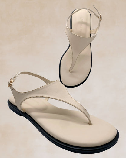 Giliw | Cream Slingback Sandals