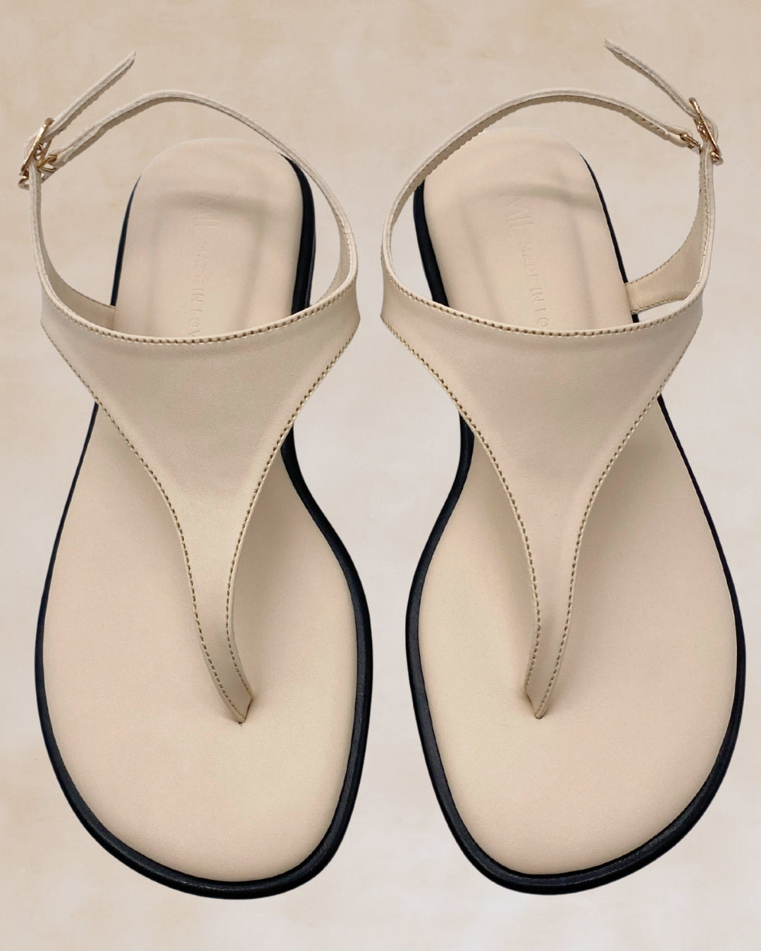 Giliw | Cream Slingback Sandals