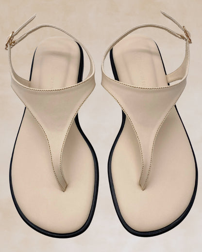 Giliw | Cream Slingback Sandals