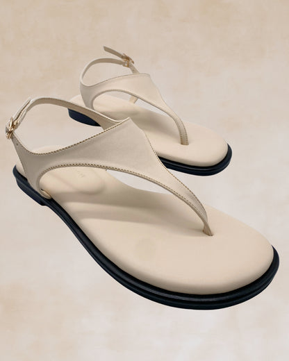 Giliw | Cream Slingback Sandals