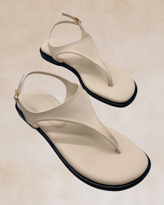 Giliw | Cream Slingback Sandals