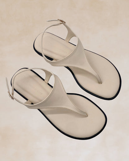 Giliw | Cream Slingback Sandals