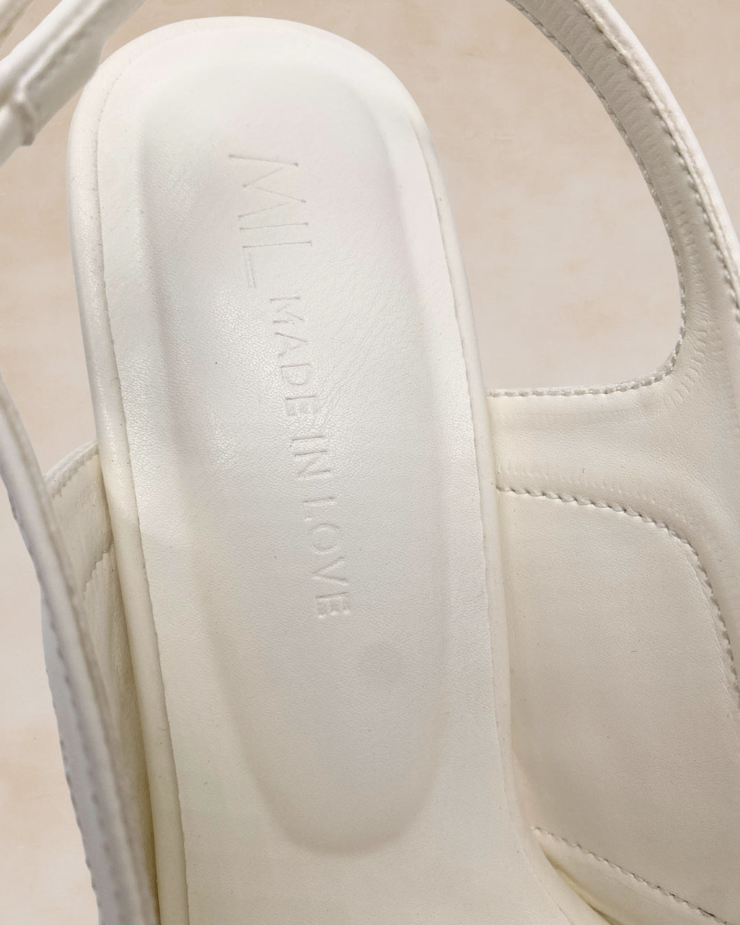 Adah | White Woven Slingback Heels