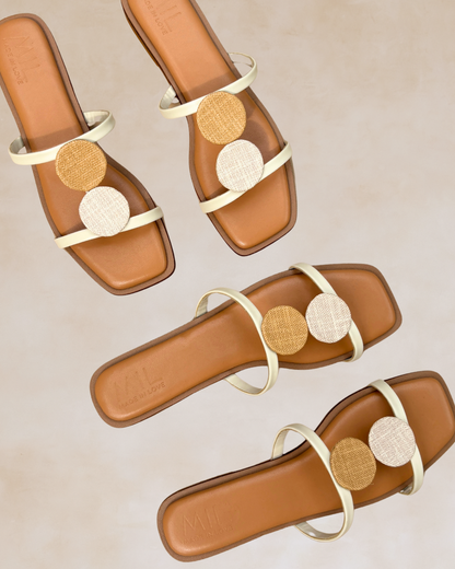 Himig | Camel Accent Flat Sandals