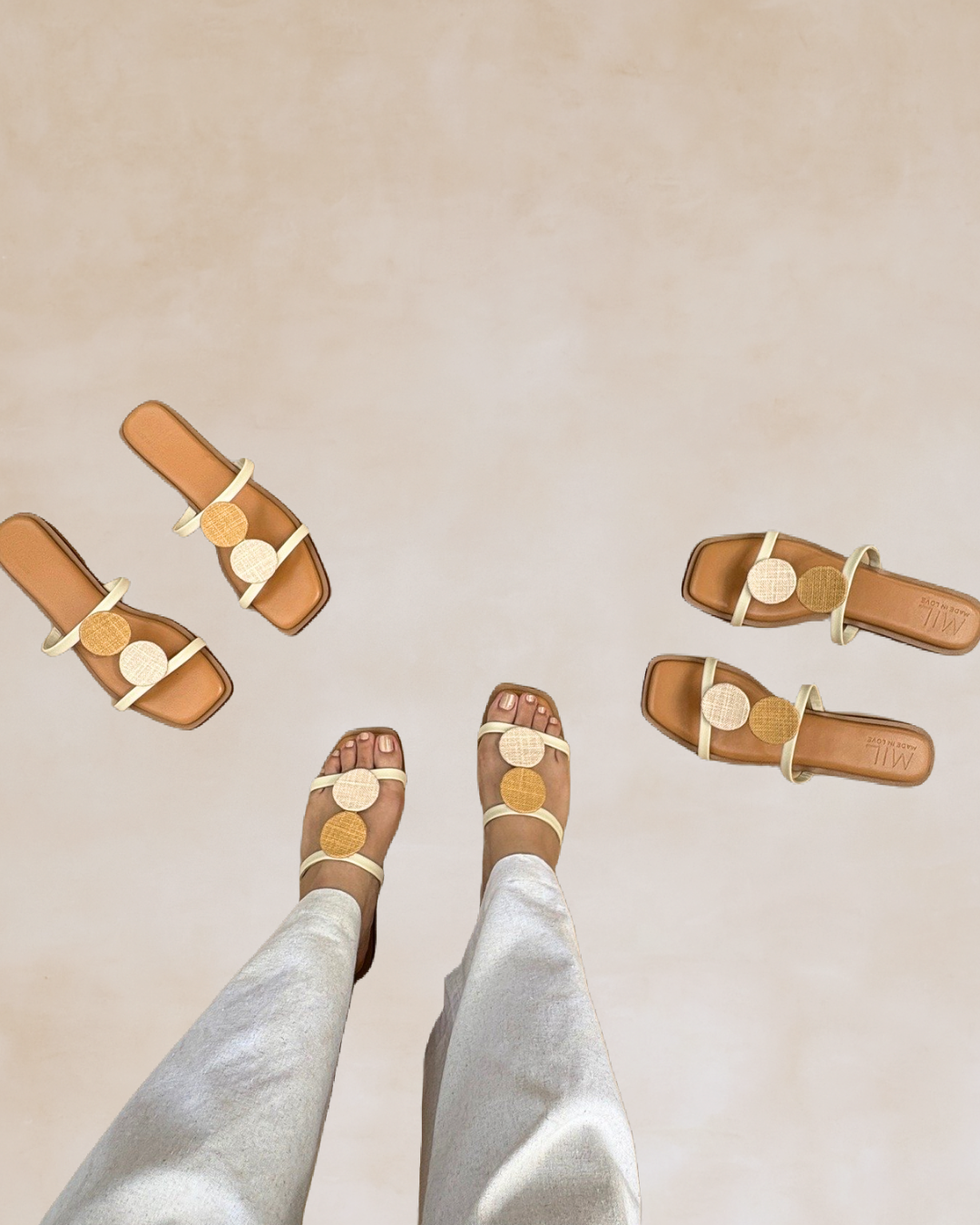 Himig | Camel Accent Flat Sandals